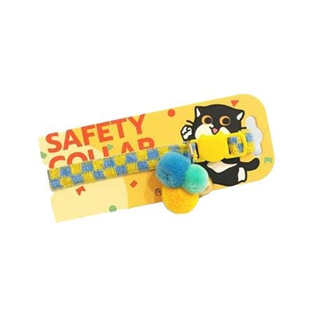 ปลอกคอสัตว์เลี้ยง KAFBO CHECKBOARD COLLAR สีเหลือง_0