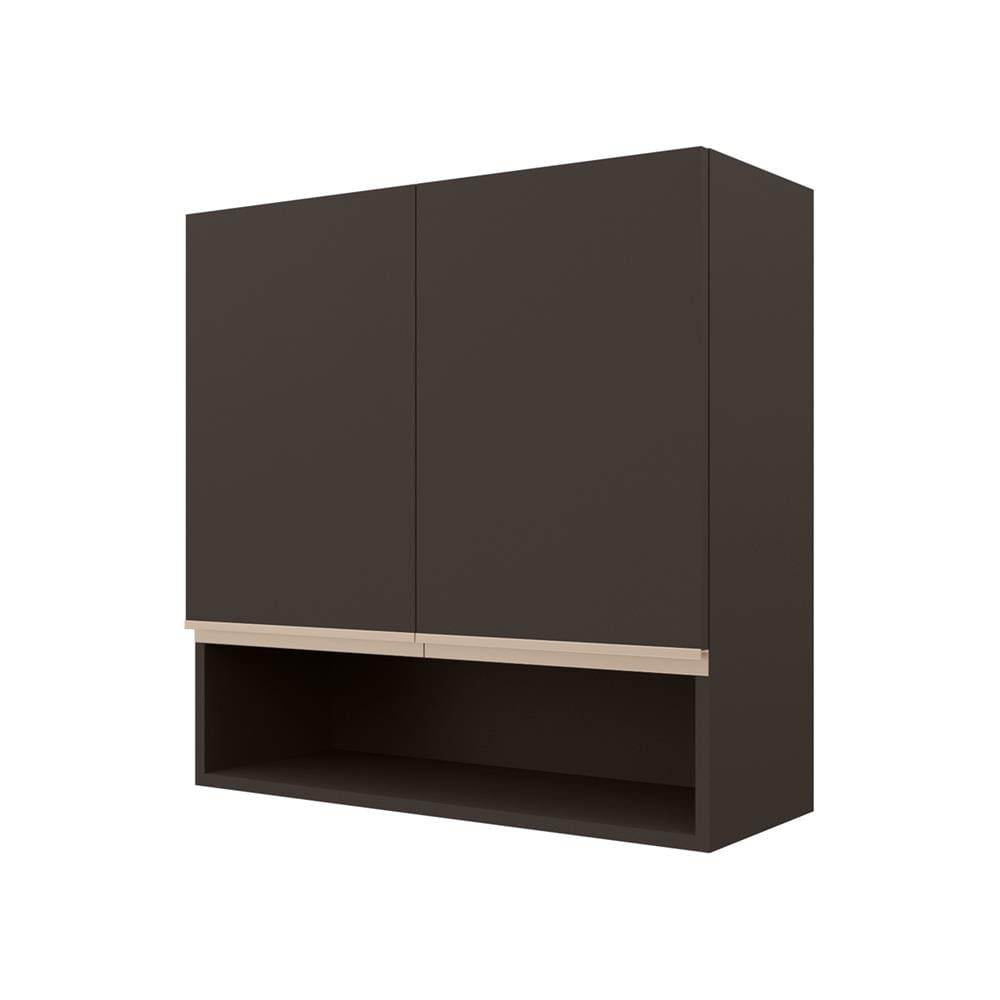 ตู้แขวนคู่เรียบช่องโล่ง JUPITER JUVENTAS 80x80 ซม. สีน้ำตาล