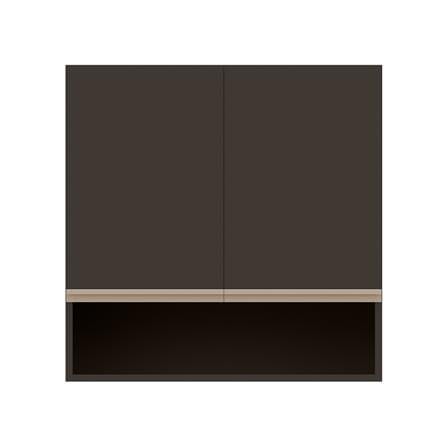 ตู้แขวนคู่เรียบช่องโล่ง JUPITER JUVENTAS 80x80 ซม. สีน้ำตาล