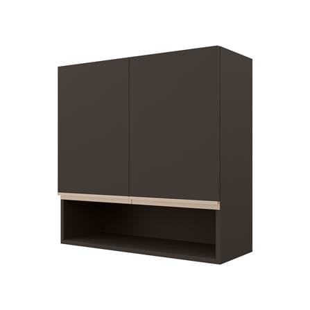 ตู้แขวนคู่เรียบช่องโล่ง JUPITER JUVENTAS 80x80 ซม. สีน้ำตาล_1