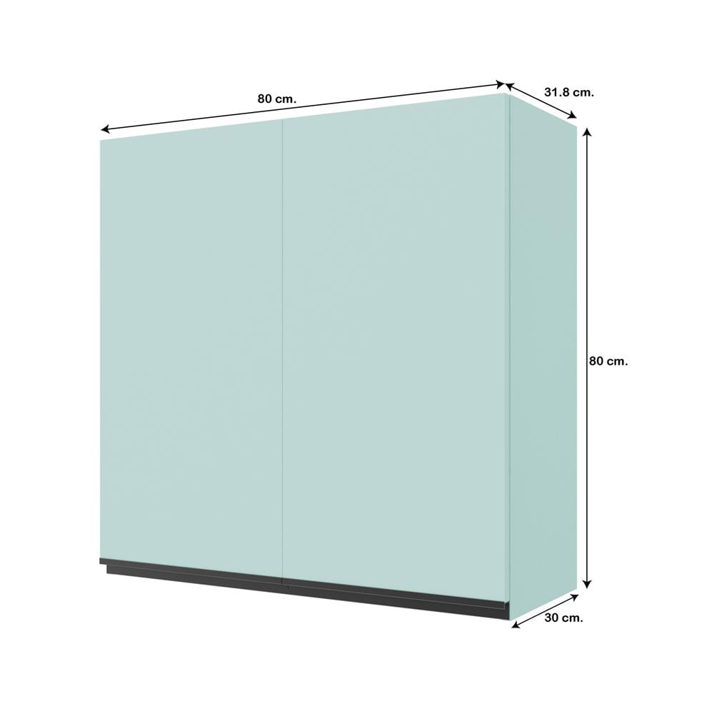 ตู้แขวนคู่เรียบ JUPITER JUVENTAS 80x80 ซม. สีเขียว