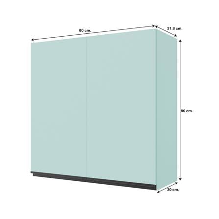 ตู้แขวนคู่เรียบ JUPITER JUVENTAS 80x80 ซม. สีเขียว_4