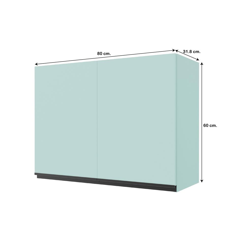 ตู้แขวนคู่เรียบ JUPITER JUVENTAS 80x60 ซม. สีเขียว