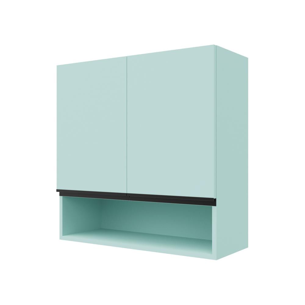 ตู้แขวนคู่เรียบช่องโล่ง D2 JUPITER JUVENTAS 80x80 ซม. สีเขียว