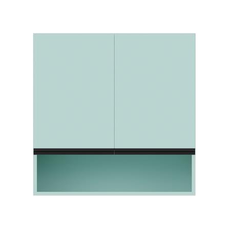ตู้แขวนคู่เรียบช่องโล่ง D2 JUPITER JUVENTAS 80x80 ซม. สีเขียว_0