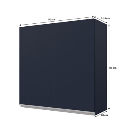 ตู้แขวนคู่เรียบ JUPITER JUVENTAS 80x80 ซม. สีน้ำเงิน_4