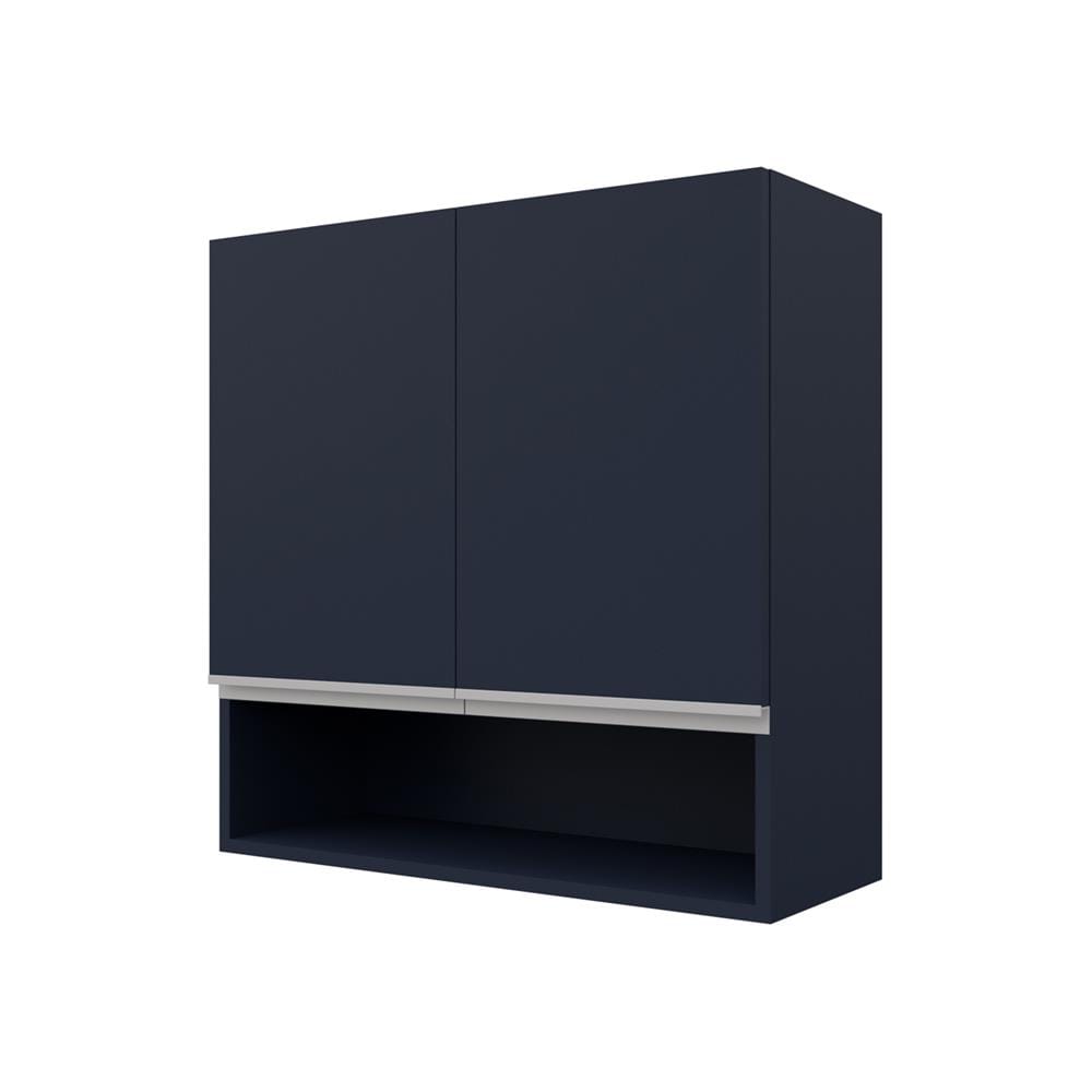 ตู้แขวนคู่เรียบช่องโล่ง D2 JUPITER JUVENTAS 80x80 ซม. สีน้ำเงิน