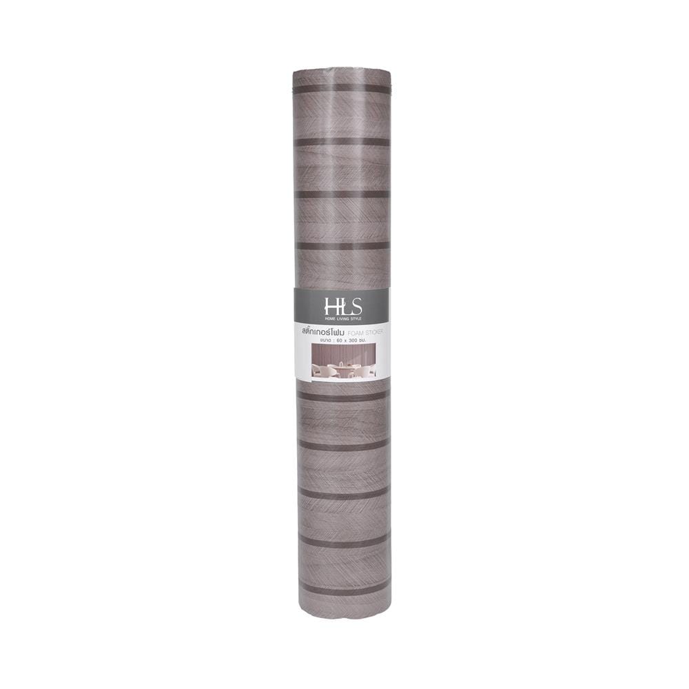 สติกเกอร์โฟม HOME LIVING STYLE LATH 0.60X3 ม. สีเทา