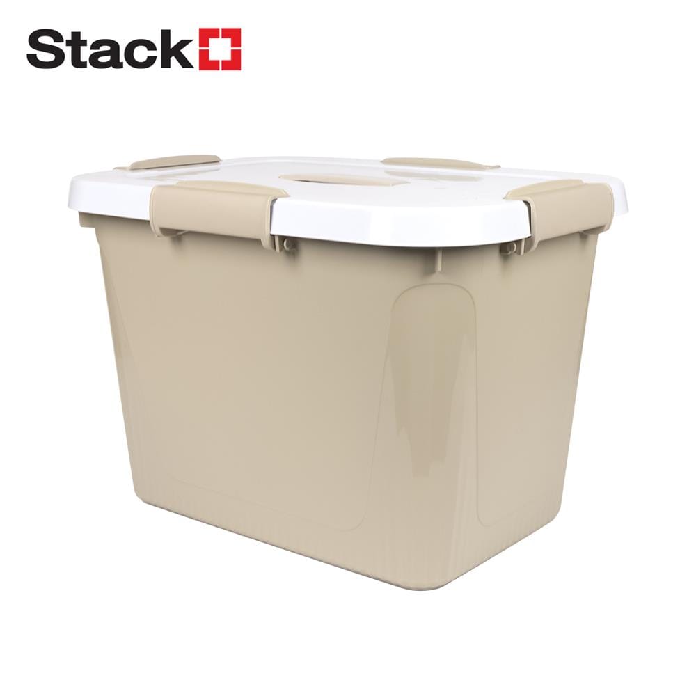 กล่องหูหิ้ว STACKO AB BIG FAMILY 25 ลิตร สีครีม_1