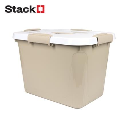 กล่องหูหิ้ว STACKO AB BIG FAMILY 25 ลิตร สีครีม_0