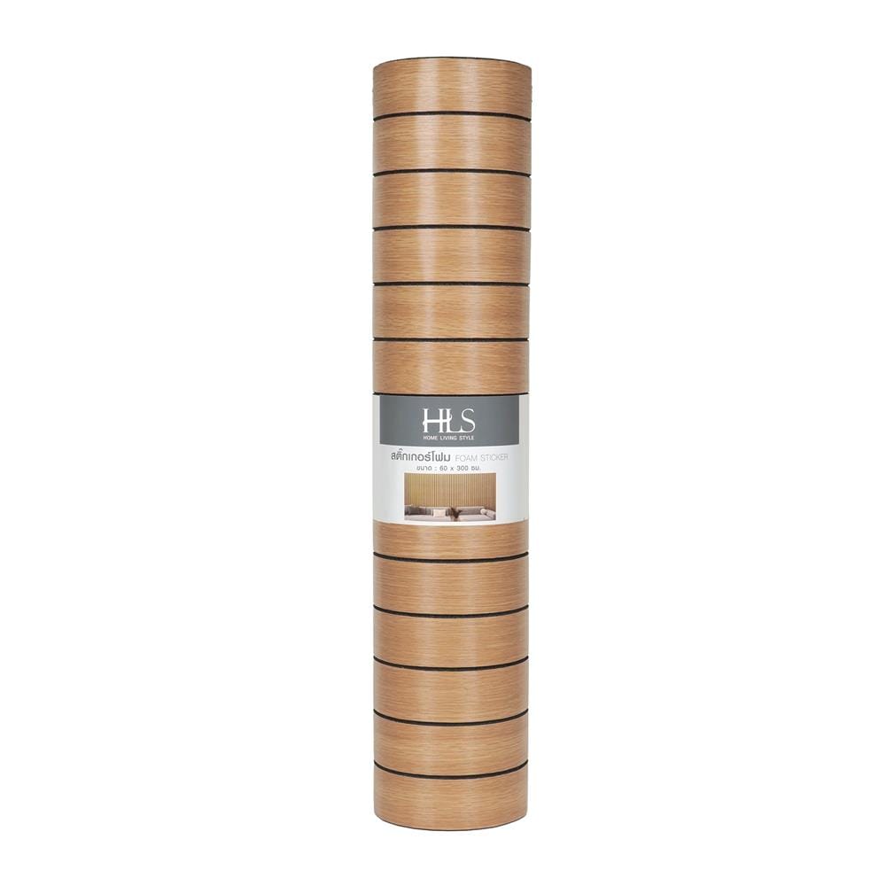 สติกเกอร์โฟม HOME LIVING STYLE GROOVE 0.60X3 ม. สีน้ำตาล