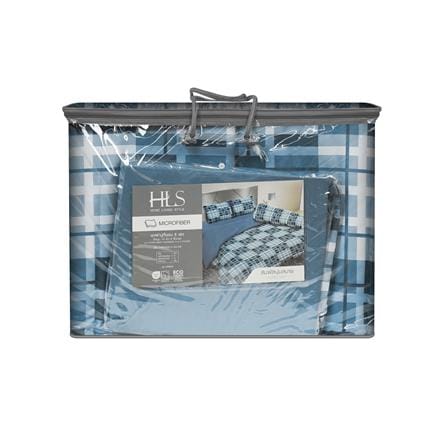 ชุดผ้าปูที่นอน 6 ฟุต (ชุด 6 ชิ้น) HOME LIVING STYLE URBAN สี BLUE_5