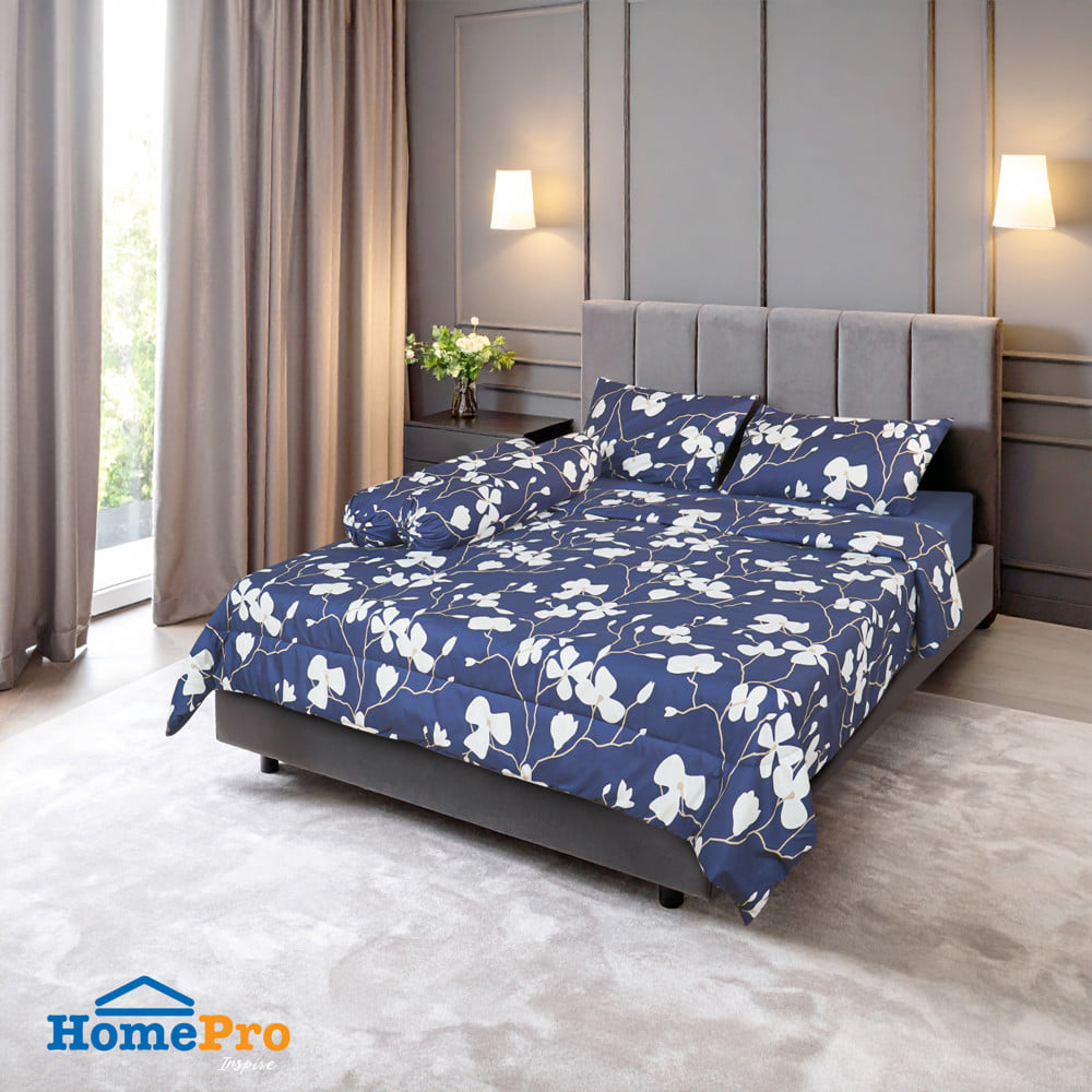 ชุดผ้าปูที่นอน 6 ฟุต (ชุด 6 ชิ้น) HOME LIVING STYLE VIBE สี NAVY_0