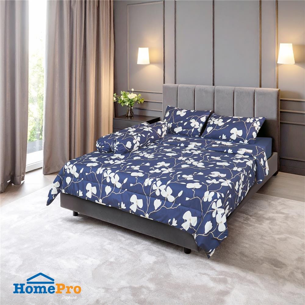 ชุดผ้าปูที่นอน 6 ฟุต (ชุด 6 ชิ้น) HOME LIVING STYLE VIBE สี NAVY