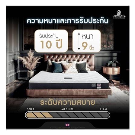 ที่นอนพ็อกเก็ตสปริง 5 ฟุต สุญญากาศ DUNLOPILLO รุ่น ORIENT พร้อมหมอนหนุน 2 ใบ_10