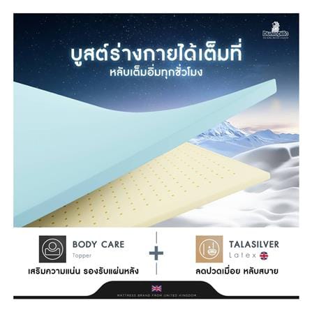ที่นอนไฮบริด 3.5 ฟุต DUNLOPILLO รุ่น EXTRA GRACE พร้อมชุดเครื่องนอน 3 ชิ้น_6