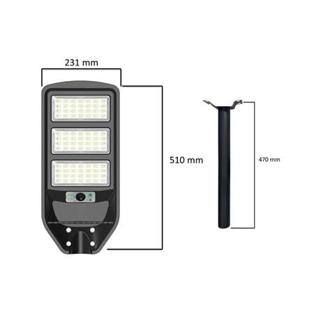 ไฟถนน SOLAR SYLVANIA STAR1 80 วัตต์ DAYLIGHT สีดำ_7