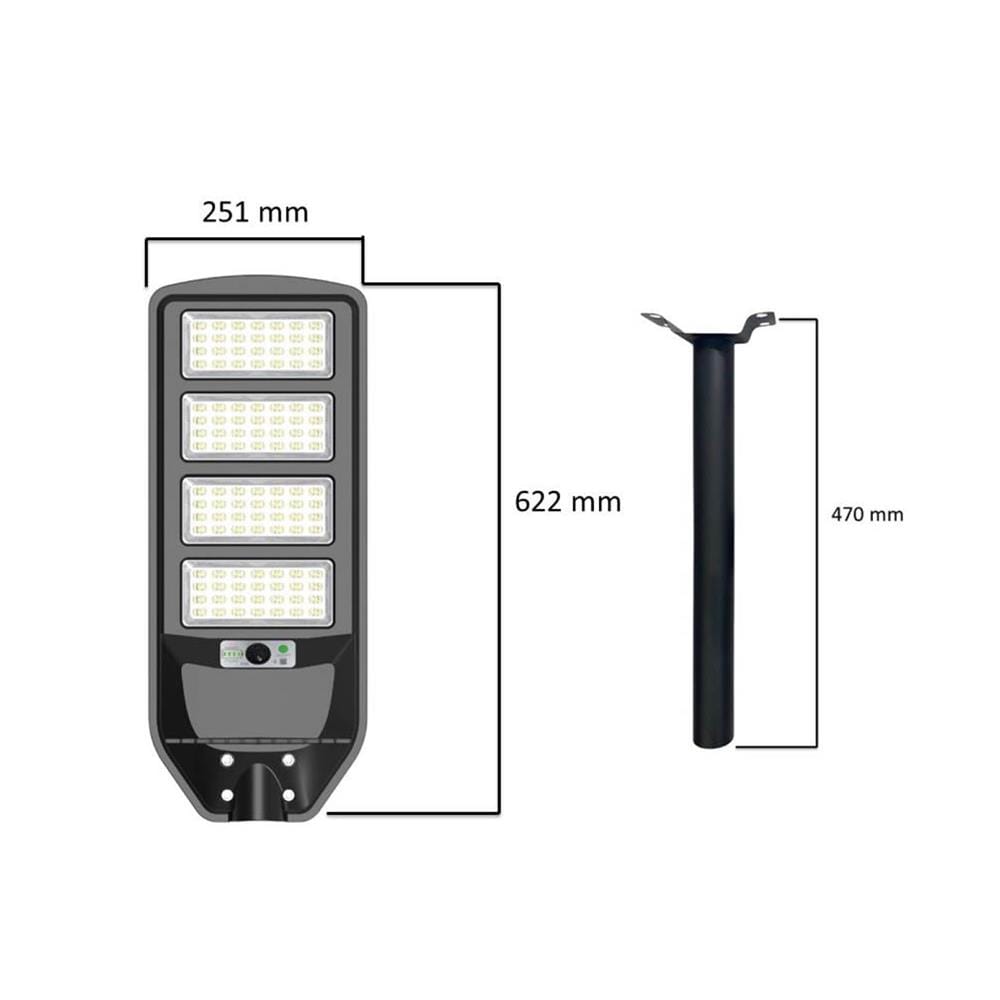 ไฟถนน SOLAR SYLVANIA STAR1 120 วัตต์ DAYLIGHT สีดำ