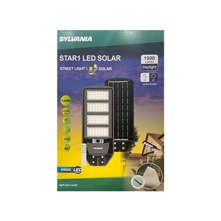 ไฟถนน SOLAR SYLVANIA STAR1 120 วัตต์ DAYLIGHT สีดำ_5