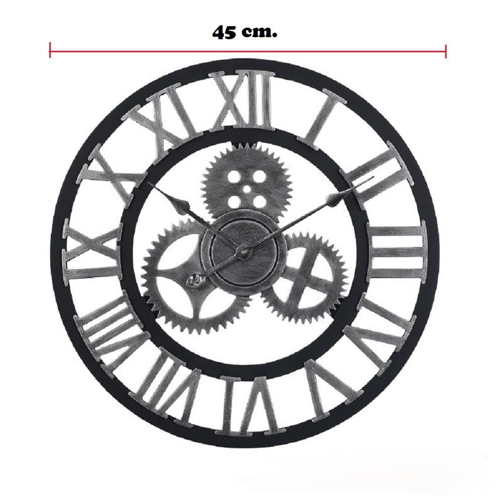 นาฬิกาแขวน INTERY C1038C012_06 17.72 นิ้ว สีเงิน