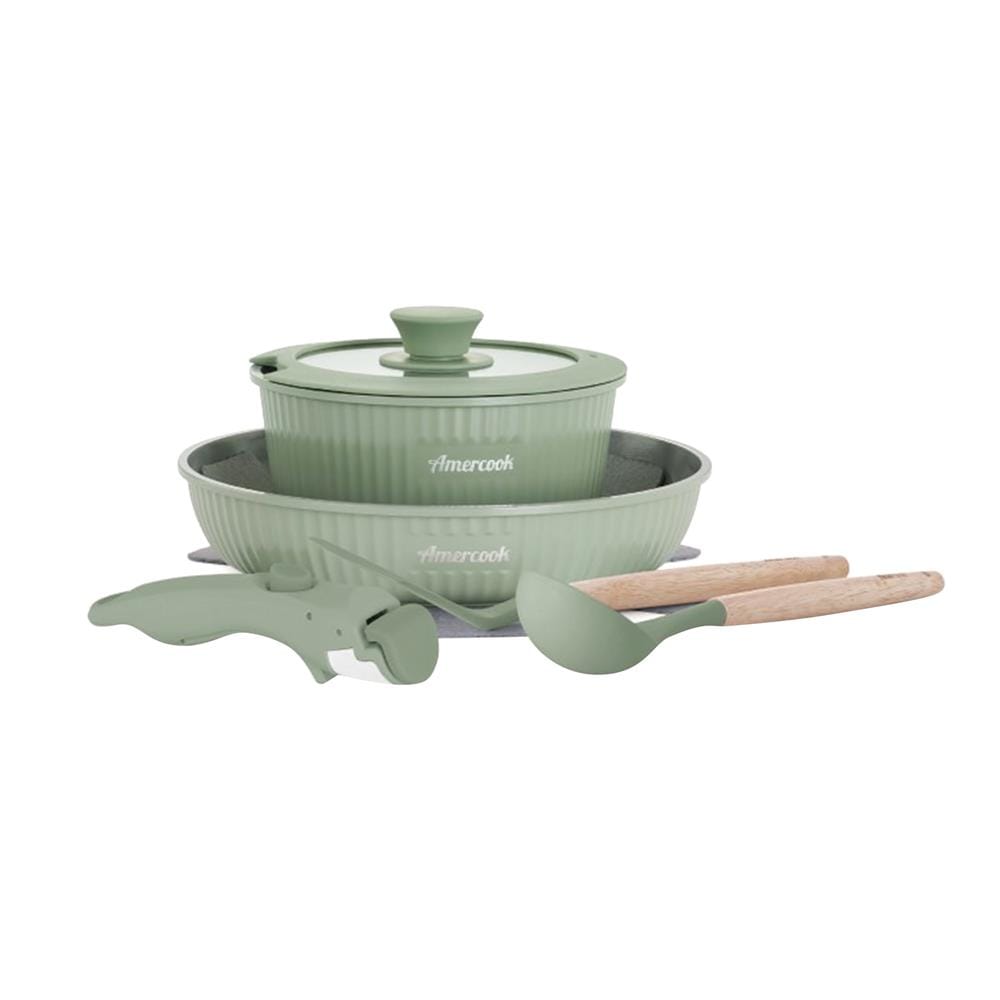 ชุดเครื่องครัว AMERCOOK EASY CLIP PRO IH (แพ็ก 8 ชิ้น)