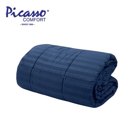 ผ้านวม PICASSO SMILE M5NV ลายริ้ว 100x90 นิ้ว สี NAVY BLUE_0