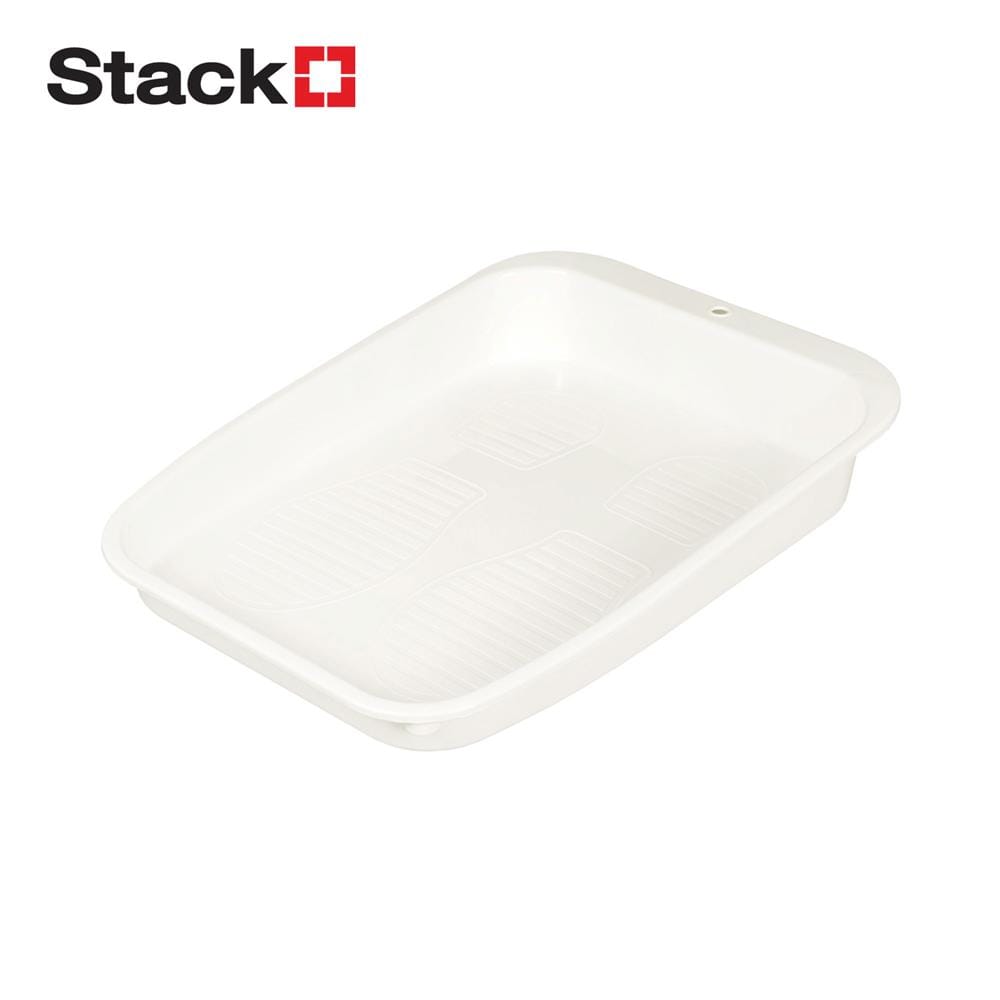 ถาดใส่รองเท้า STACKO KEPT 26.8X36.8X5.7 ซม. สีขาว