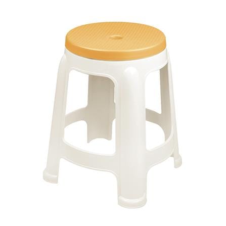 เก้าอี้พลาสติก SPRING BEST CHAIR สีขาว/เหลือง_0