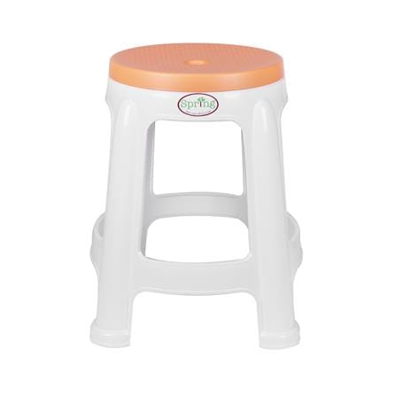 เก้าอี้พลาสติก SPRING BEST CHAIR สีขาว/ส้ม_2