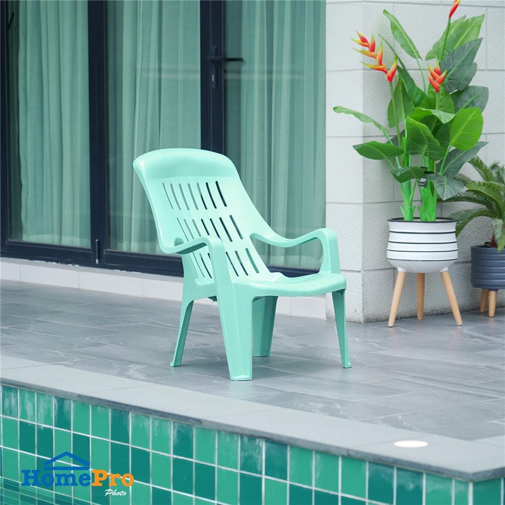 เก้าอี้พลาสติกเอนนอน SPRING FT-234 สีฟ้า
