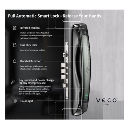 กลอนดิจิตอล VECO LBS10 F สีดำ_4