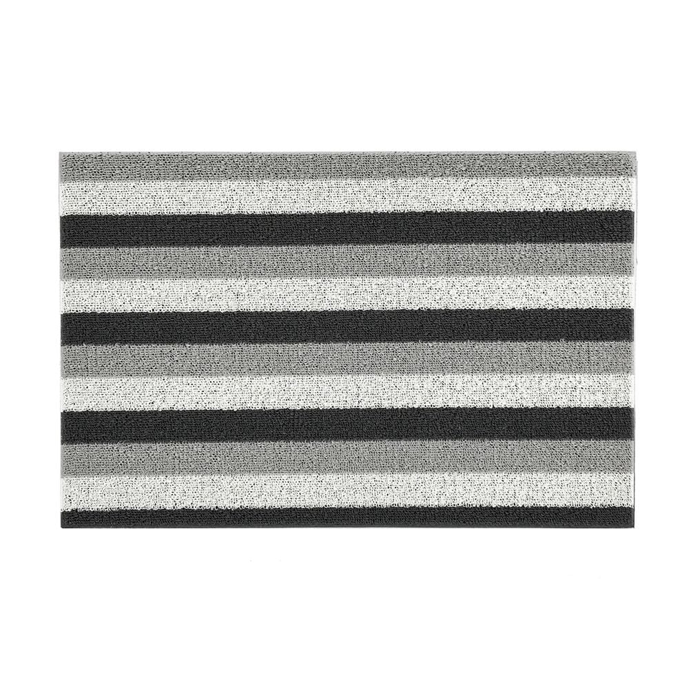 พรมเช็ดเท้าดักฝุ่น HOME LIVING STYLE LAYER 45x75 ซม. สีเทา