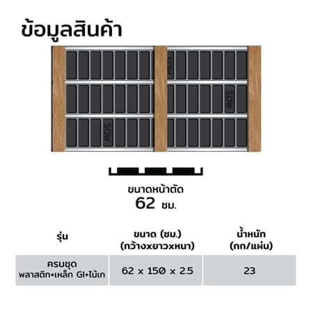 ไม้แบบพลาสติกหล่อท้องคาน SON OF WOOD FI 62X150X2.5 ซม. สีดำ_5