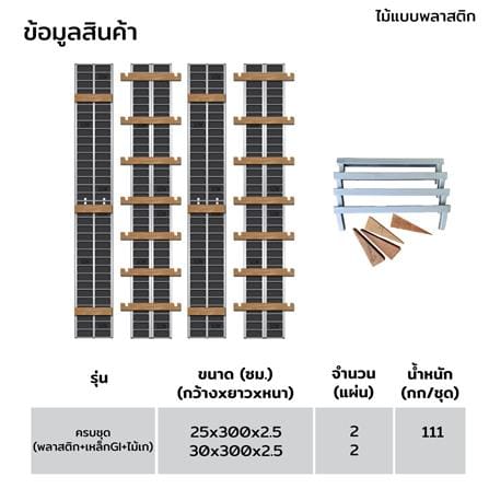 ไม้แบบพลาสติกหล่อเสา SON OF WOOD FI 25X25X300 ซม. สีดำ_6