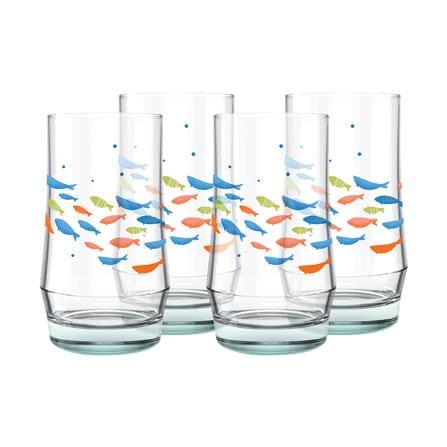 แก้วน้ำ 410 มล. OCEAN GLASS SUMMER SET TURQUOISE MARINE HI BALL (แพ็ก 4 ใบ)_0