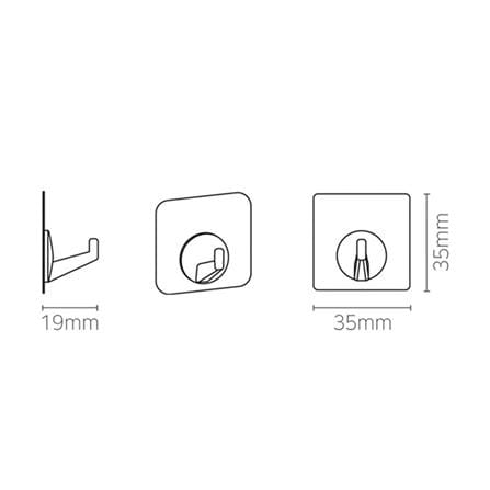 ขอแขวนเหลี่ยมเทปกาว DEHUB VMH4P-CC35 สีใส (แพ็ก 4 ชิ้น)_4