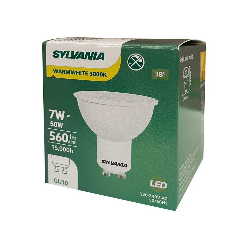 หลอด LED SYLVANIA MR16 7 วัตต์ WARM WHITE GU10