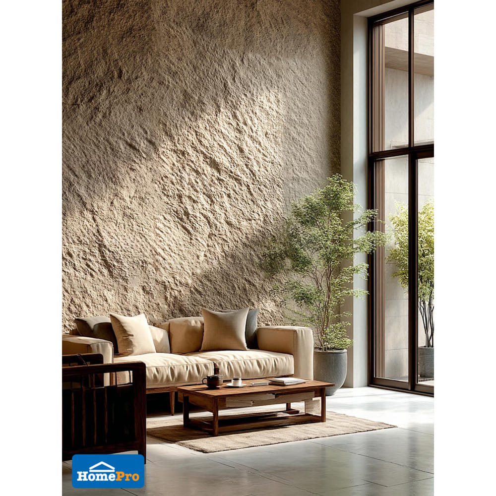 แผ่นตกแต่งผนัง PU 60x120 ซม. TARA ROCK STONE BROWN