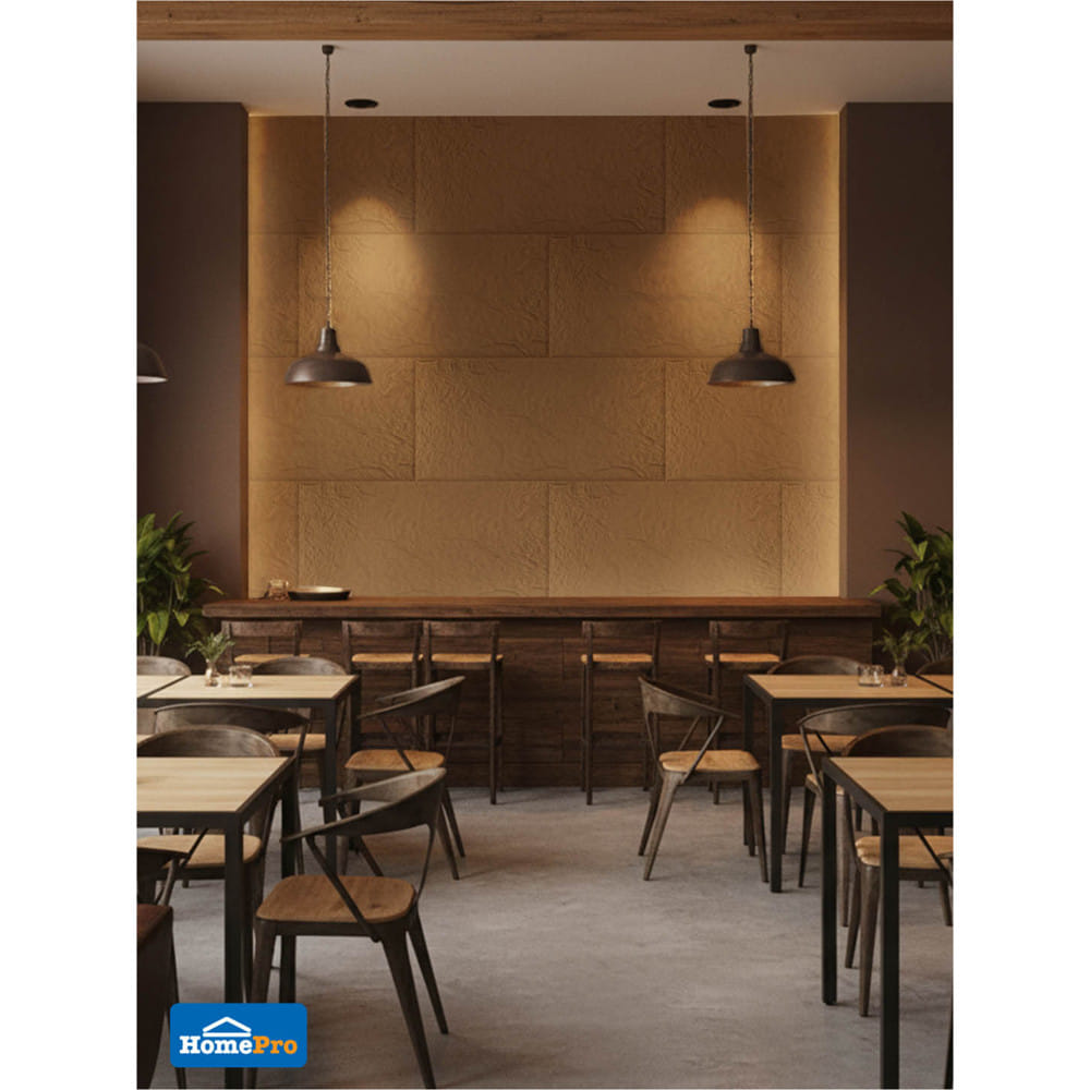 แผ่นตกแต่งผนัง PU 60x120 ซม. TARA ROCK STONE BROWN