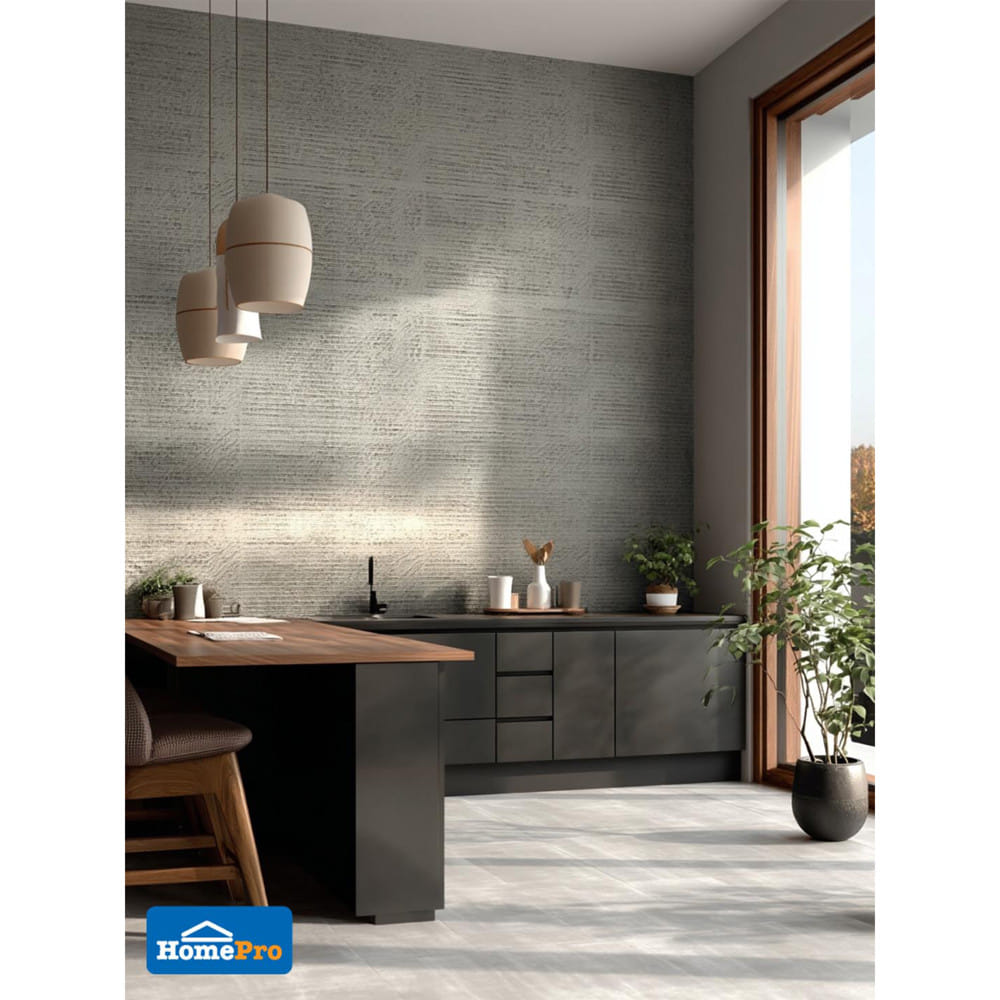 แผ่นตกแต่งผนัง PU 60x120 ซม. TARA LAVA STONE GREY