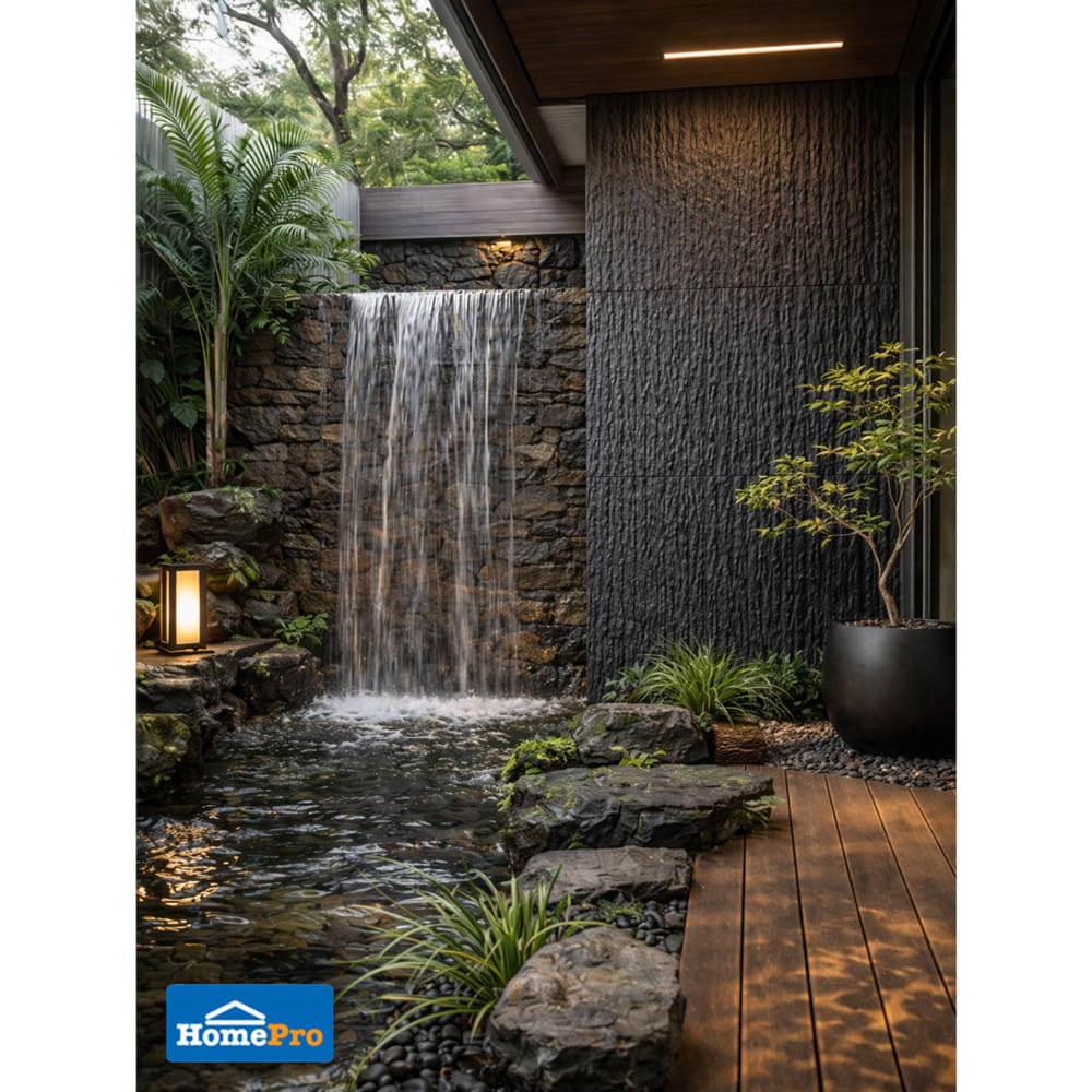 แผ่นตกแต่งผนัง PU 60x120 ซม. TARA LAVA STONE BLACK
