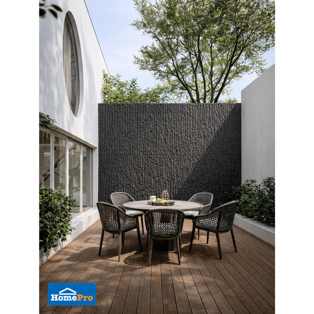 แผ่นตกแต่งผนัง PU 60x120 ซม. TARA LAVA STONE BLACK