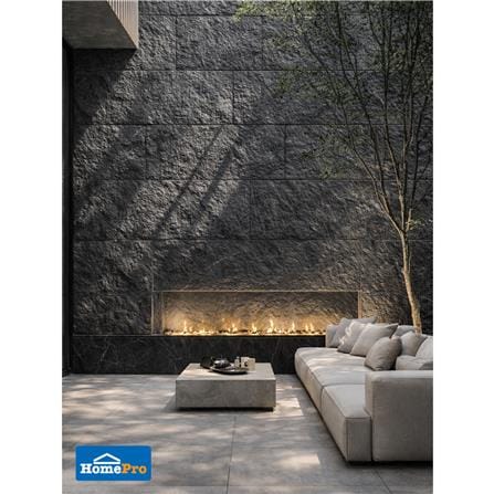 แผ่นตกแต่งผนัง PU 60x120 ซม. TARA ROCK STONE BLACK_6