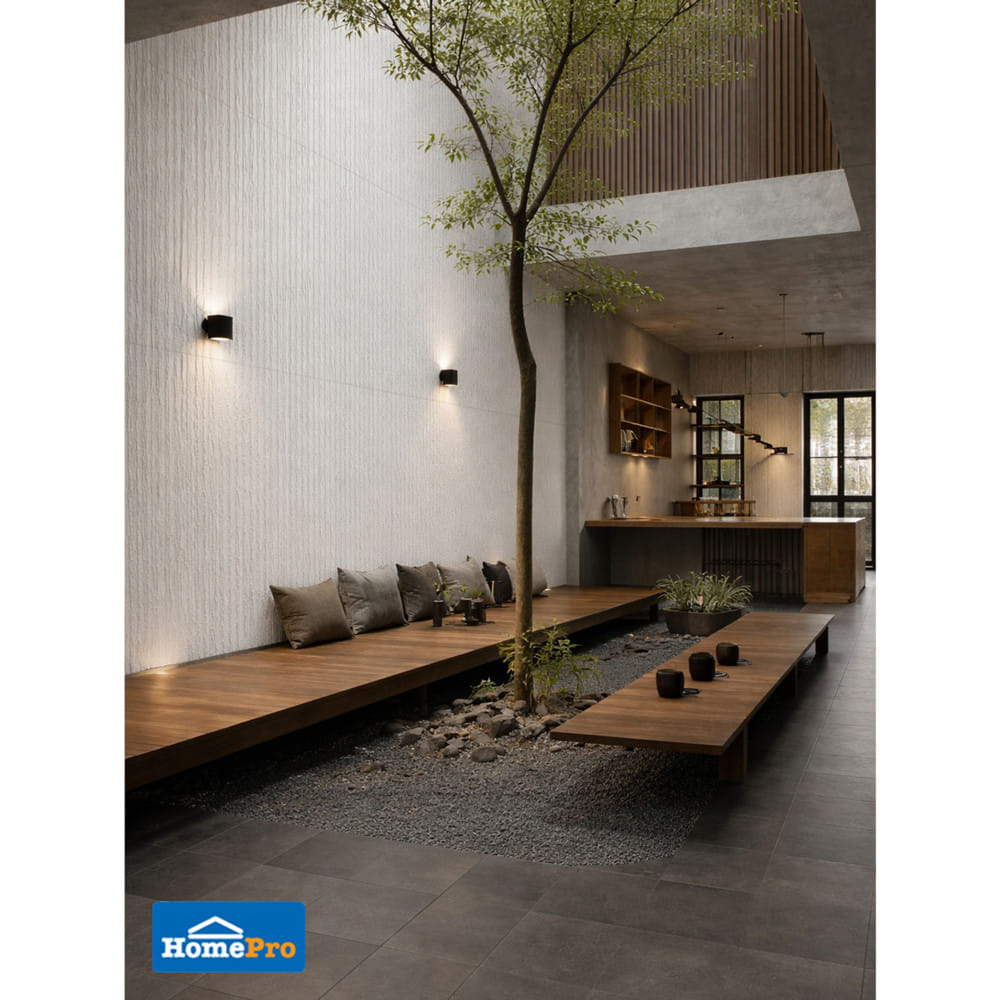 แผ่นตกแต่งผนัง PU 60x120 ซม. TARA LAVA STONE WHITE