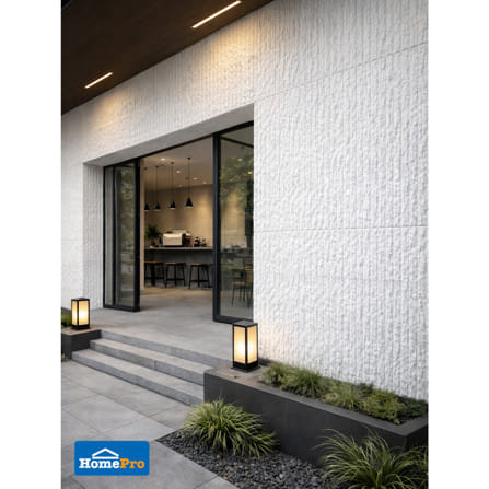 แผ่นตกแต่งผนัง PU 60x120 ซม. TARA LAVA STONE WHITE_3
