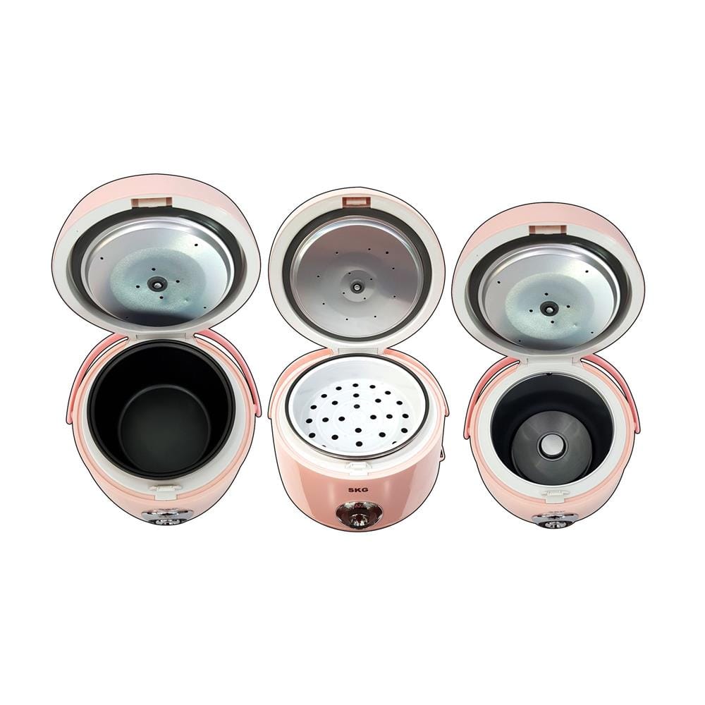 หม้อหุงข้าว MANUAL SKG SK-618 1.8 ลิตร สีขาว/ชมพู