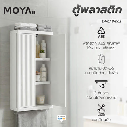 ตู้แขวนผนัง พลาสติก ABS MOYA SH-CAB-002 สีขาว_6