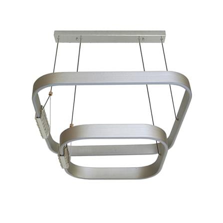ไฟช่อ LED NEOLIGHT 1088-600+400 60 วัตต์ COOL WHITE สีใส/เงิน 2 หัว_0