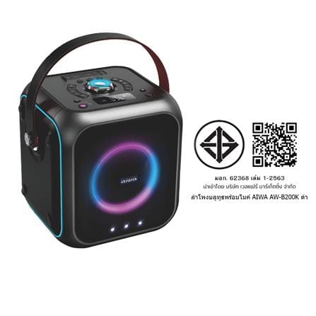 ลำโพงบลูทูธพร้อมไมค์ AIWA AW-B200K สีดำ_6