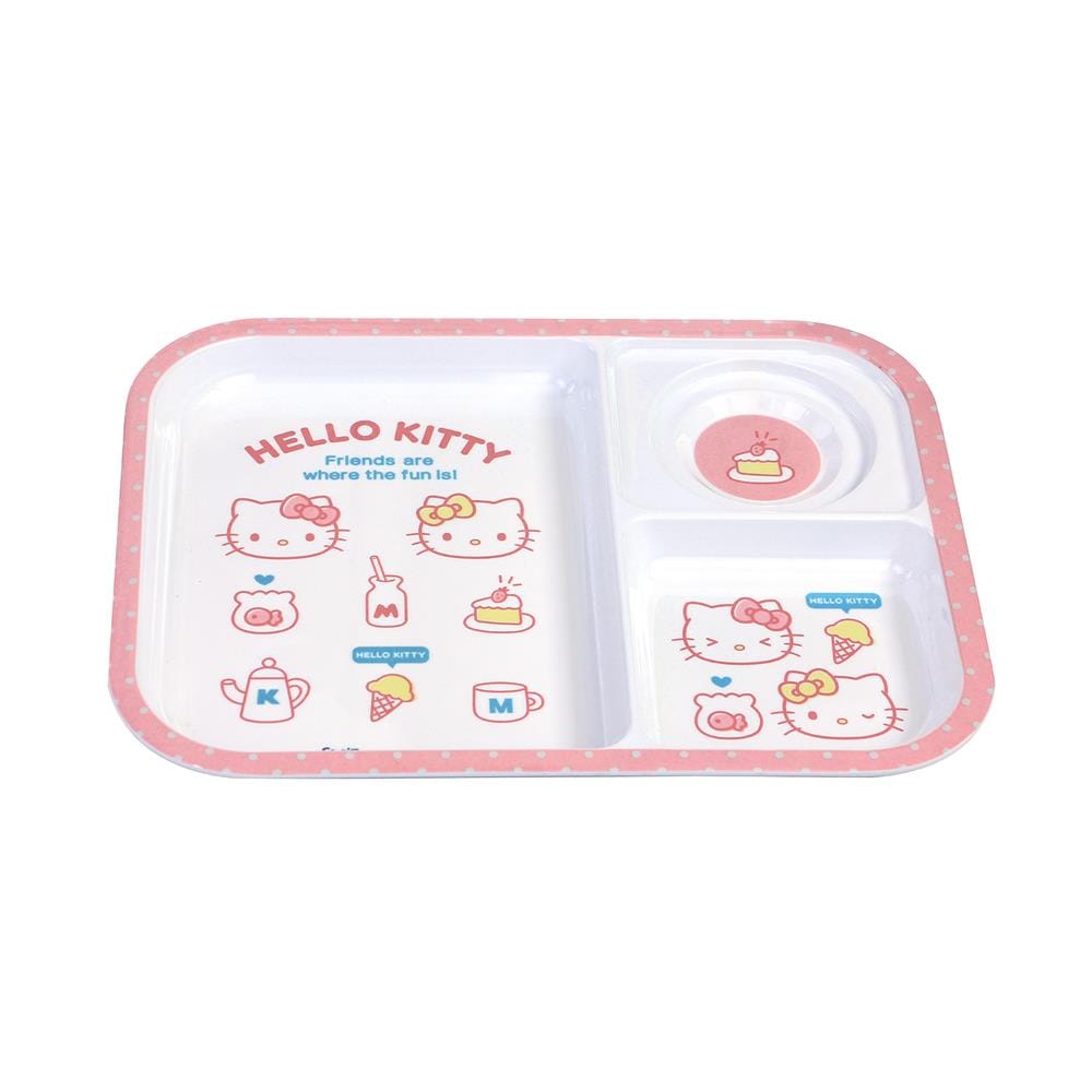 ถาดหลุมเมลามีน 10.5 นิ้ว SUPERWARE KITTY POP FACE